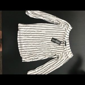 Strapless stripe shirt